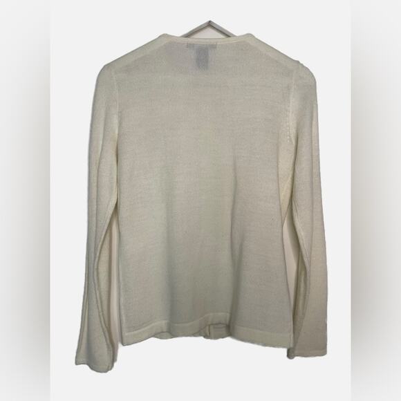 U - knit ivory sweater with collar knitted detailing size Small - Picture 2 of 7